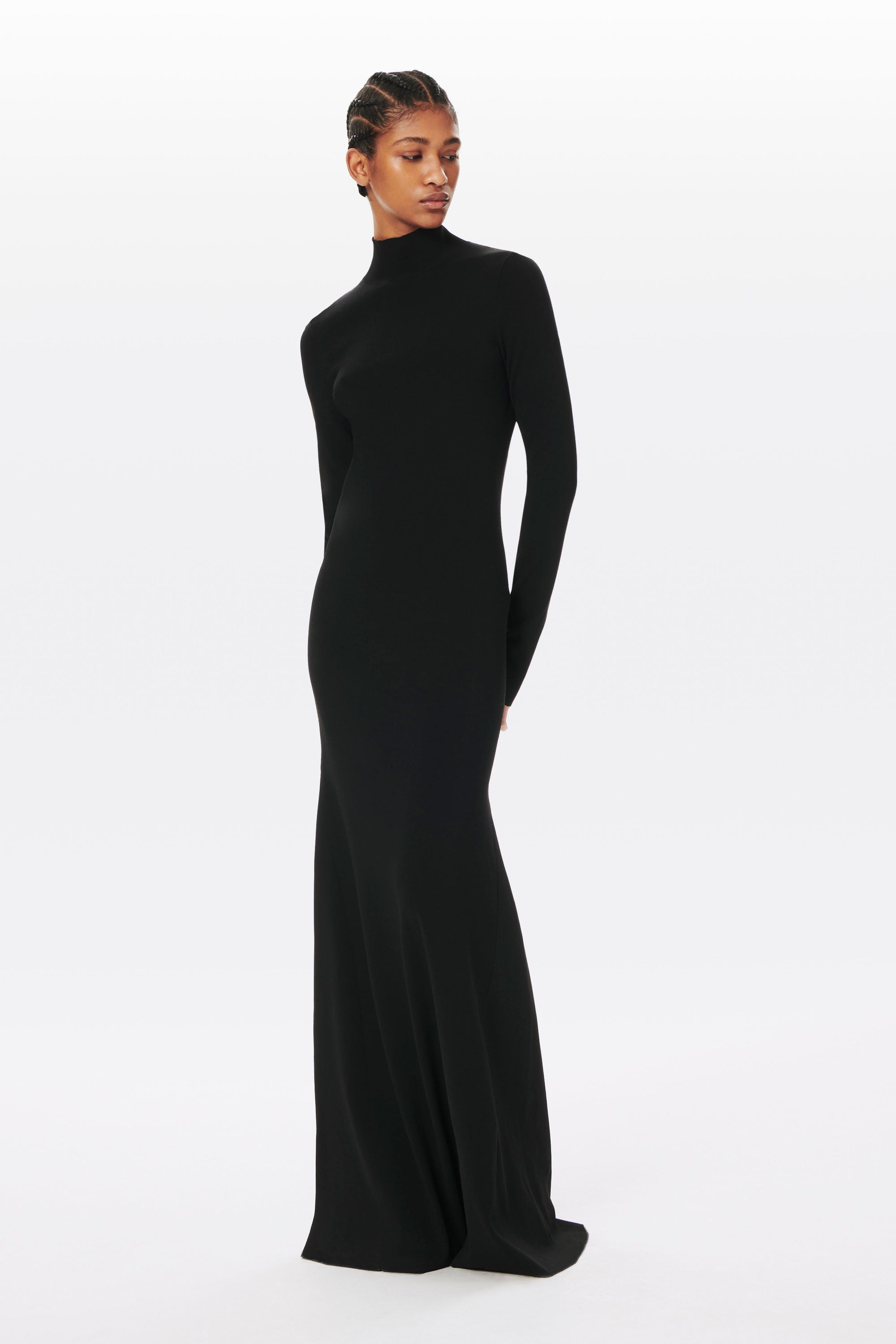 Long Sleeve Maxi Dress in Black ...